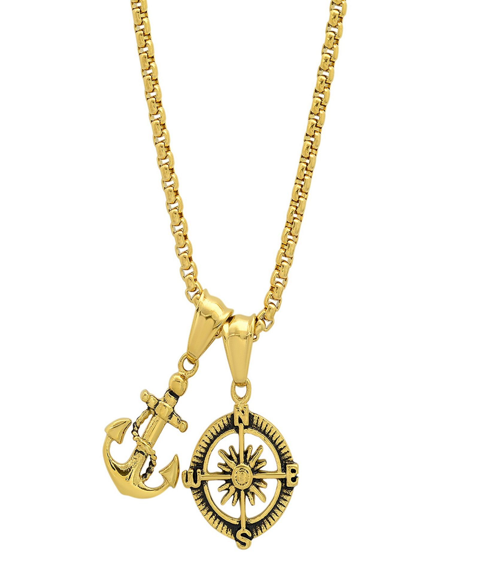 Мужская подвеска-кулон Steeltime Anchor and Compass