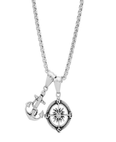 Мужская подвеска-кулон Steeltime Anchor and Compass