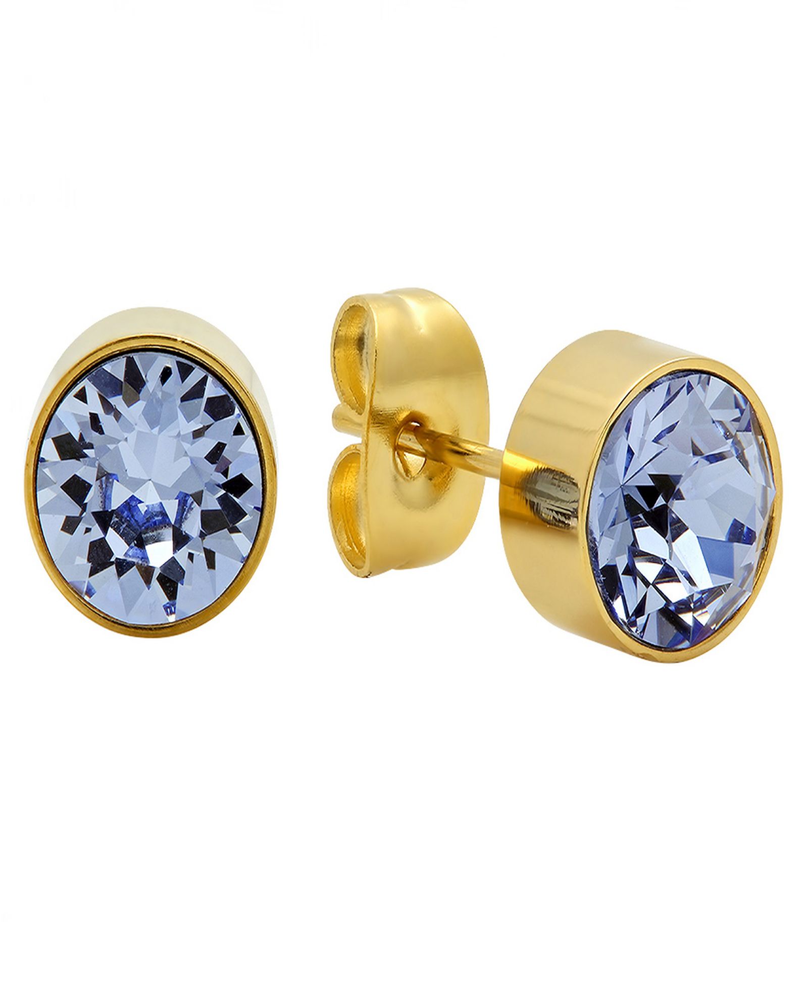 Steeltime Women's 18Kt Gold-Plated Stainless-Steel Stud Earrings