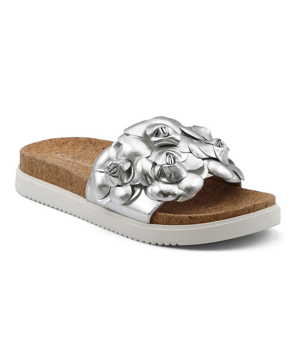 Charles David Womens Phoetic Floral Footbed Slide Sandal