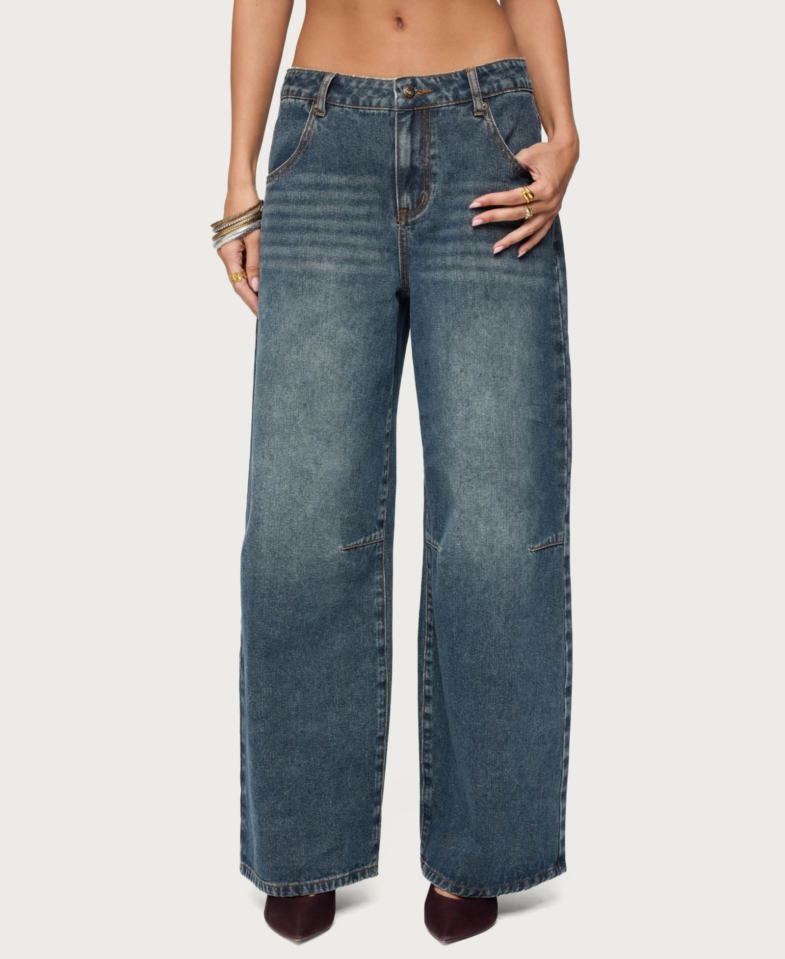 Женские джинсы Edikted Santi Low Rise Wide Leg
