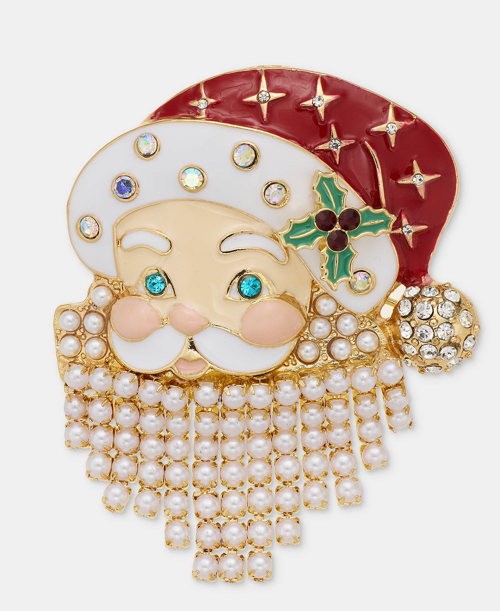 Пин Holiday Lane Pavé & Imitation Pearl Santa