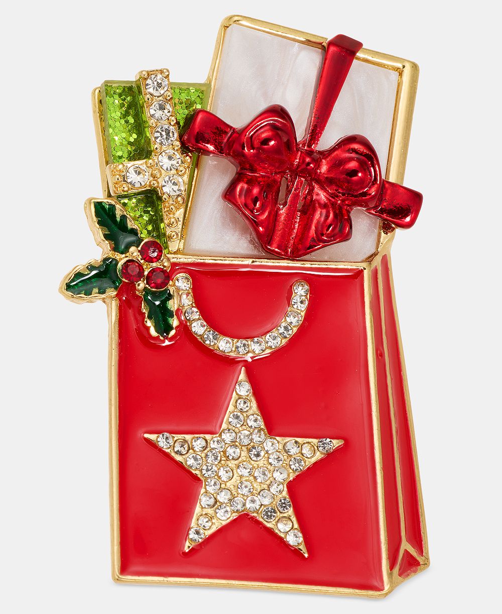 Значок Holiday Lane Crystal & Glitter для покупок