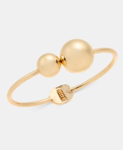 I.N.C. International Concepts Gold-Tone Beaded Cuff Bracelet, Macy’s Exclusive