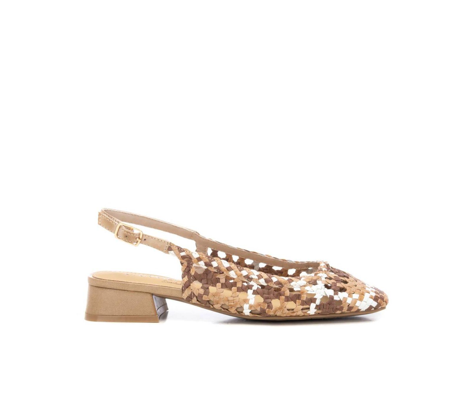 Carmela Leather Women's Slingback Braided Sandals By XTI