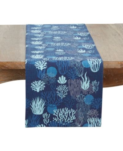 Saro Lifestyle Ocean Depths Coral Table Runner, 14" x 72"