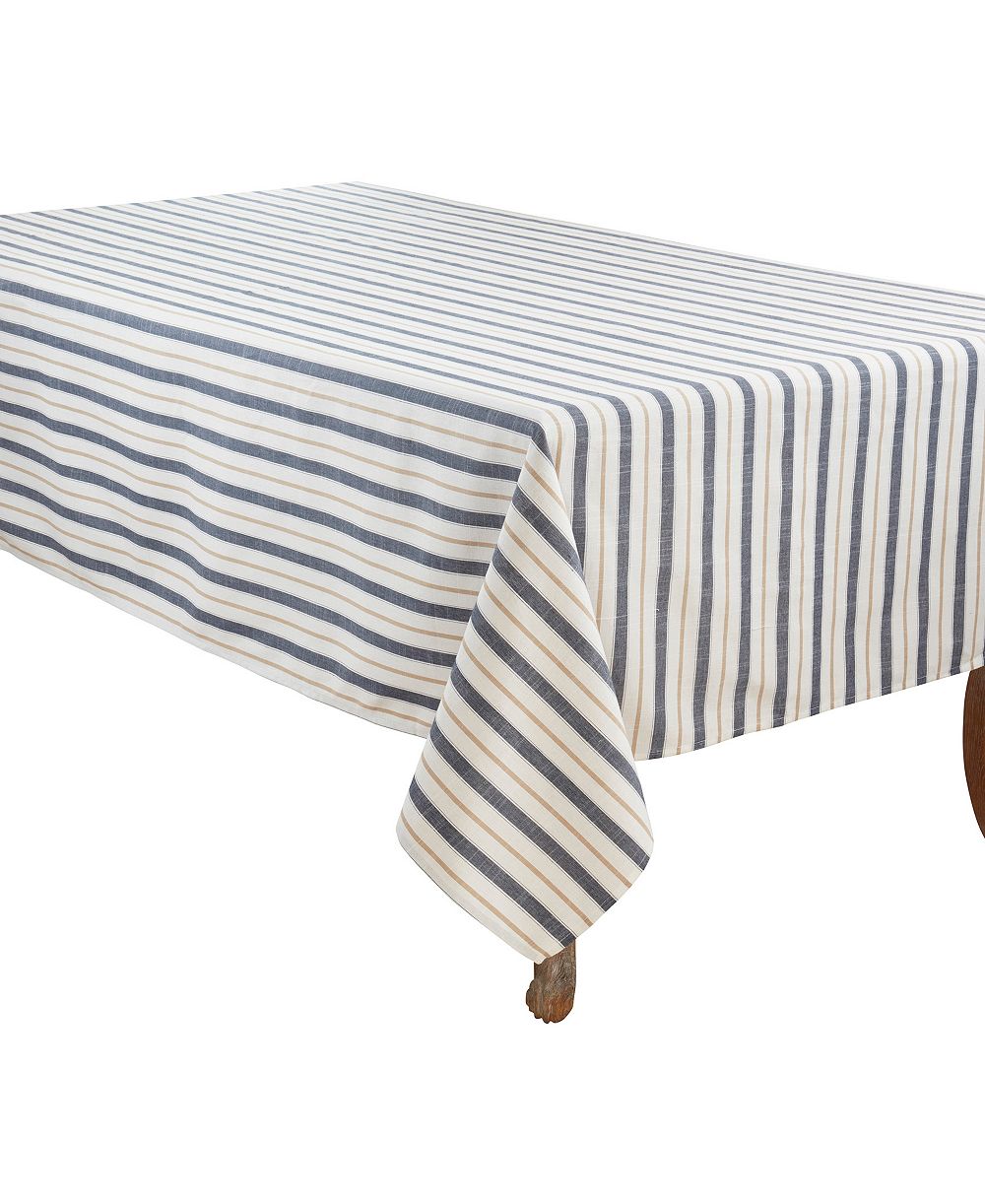Saro Lifestyle Modern Striped Tablecloth, 65" x 104"