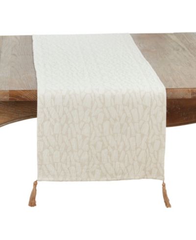 Дорожка на стол Saro Lifestyle Mixed Linen Jacquard, 16" x 72"