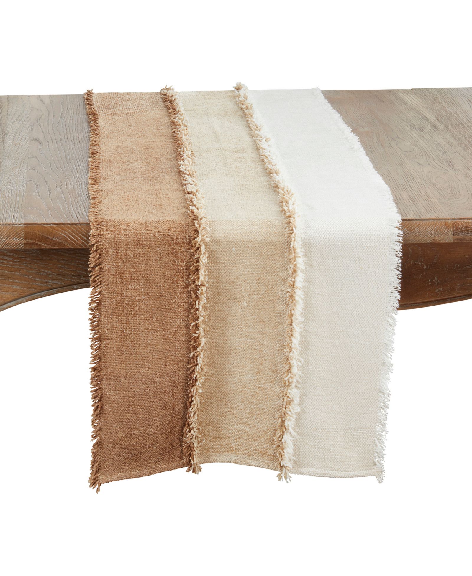 Saro Lifestyle Color Cascade Fringed Table Runner, 16" x 72"