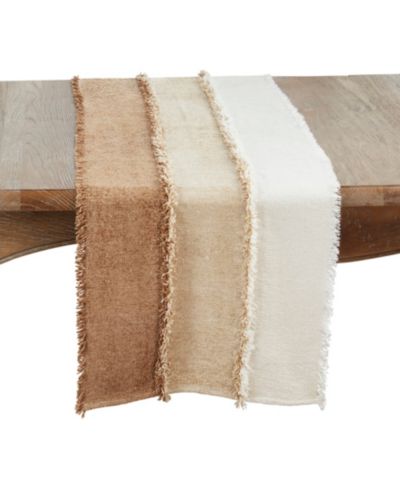 Декоративная дорожка на стол Saro Lifestyle Color Cascade с бахромой, 16" x 72"