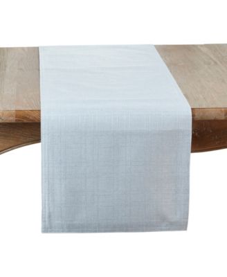 Saro Lifestyle Classic Stitched Plaid Table Runner, 16" x108"