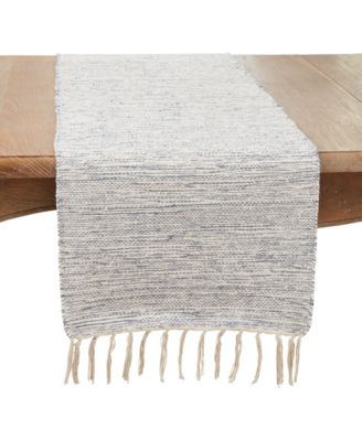 Saro Lifestyle Crafted Handloom Table Runner, 16" x 90"
