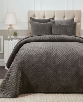 Superior Karina Cotton Velvet Lightweight 3-Pc. Quilt Set, King