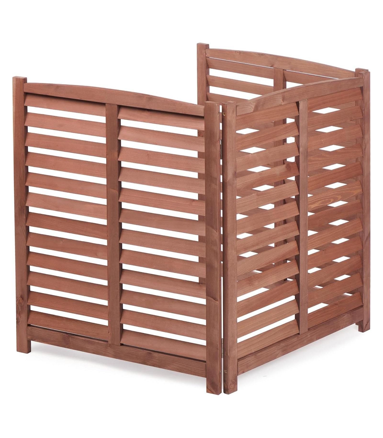 3-панельный уличный забор AC, деревянный экран 32"W x 38"H