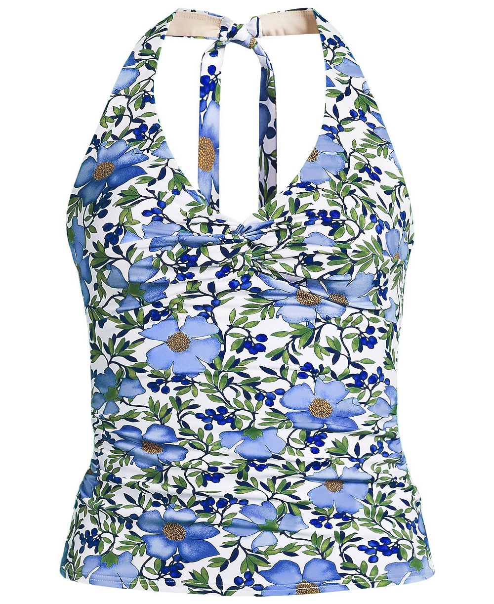 Lands' End Women's Twist Halter Tankini Top