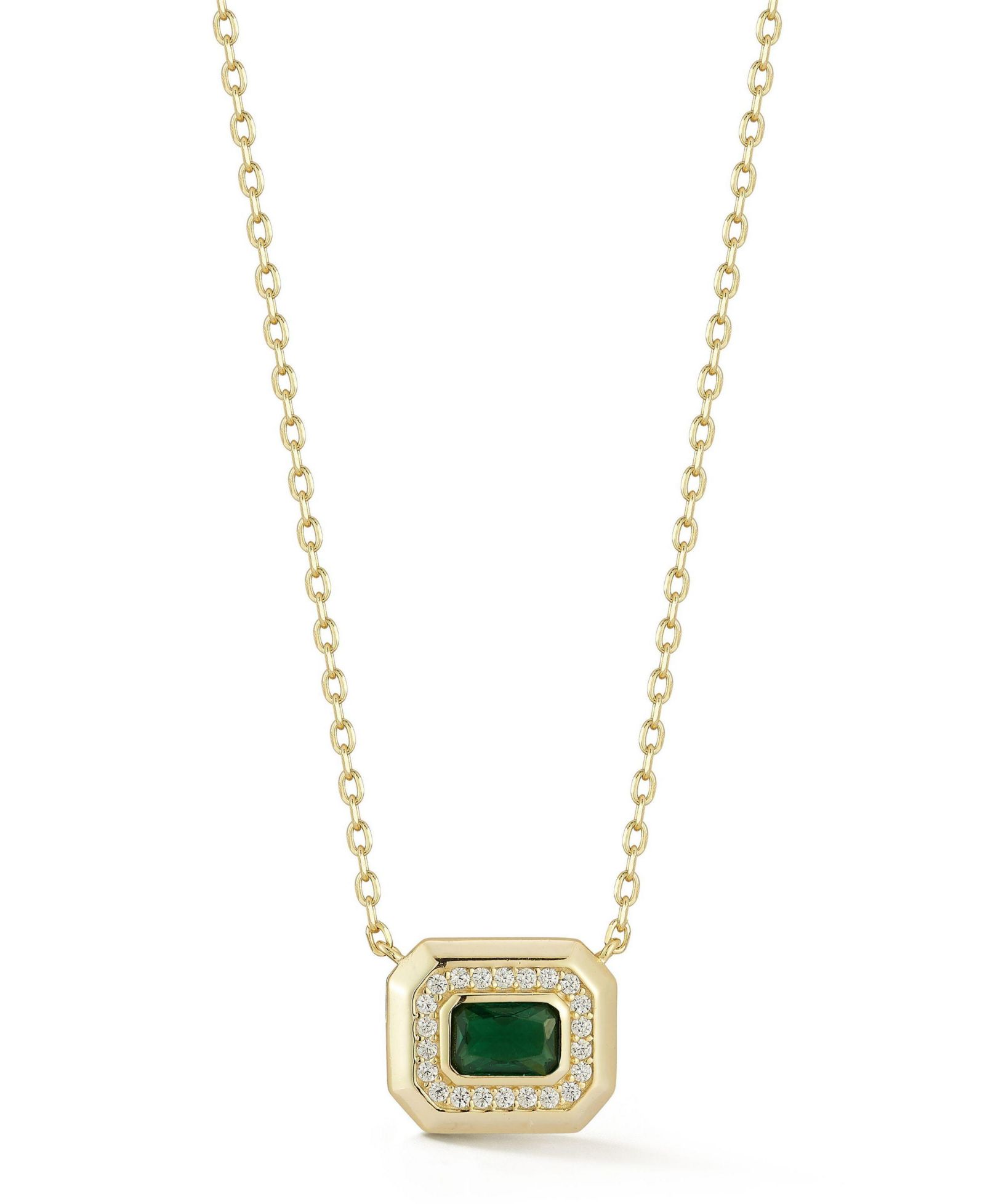 Rachel Zoe подвеска Solitaire Pendant Necklace Plated Sterling Radiant Cut