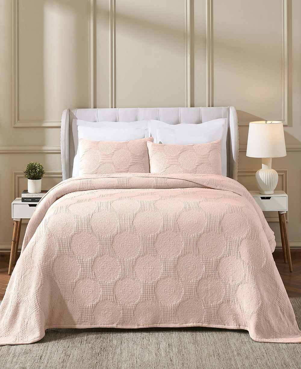 Комплект из 3-х покрывал Superior Tanta Crinkle Woven, King