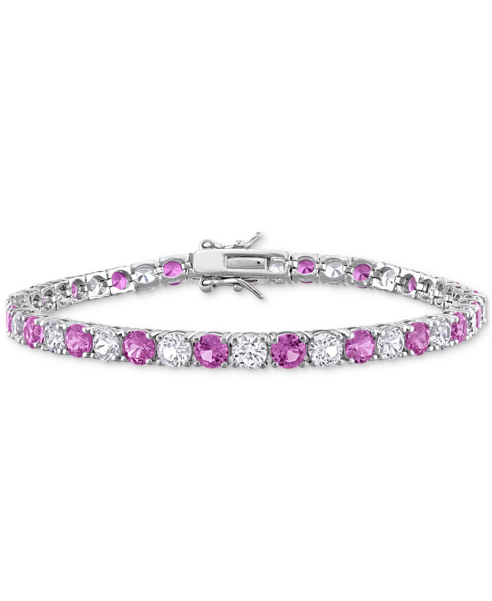 Браслет Macy's Lab Created Gemstone Flex в Sterling Silver