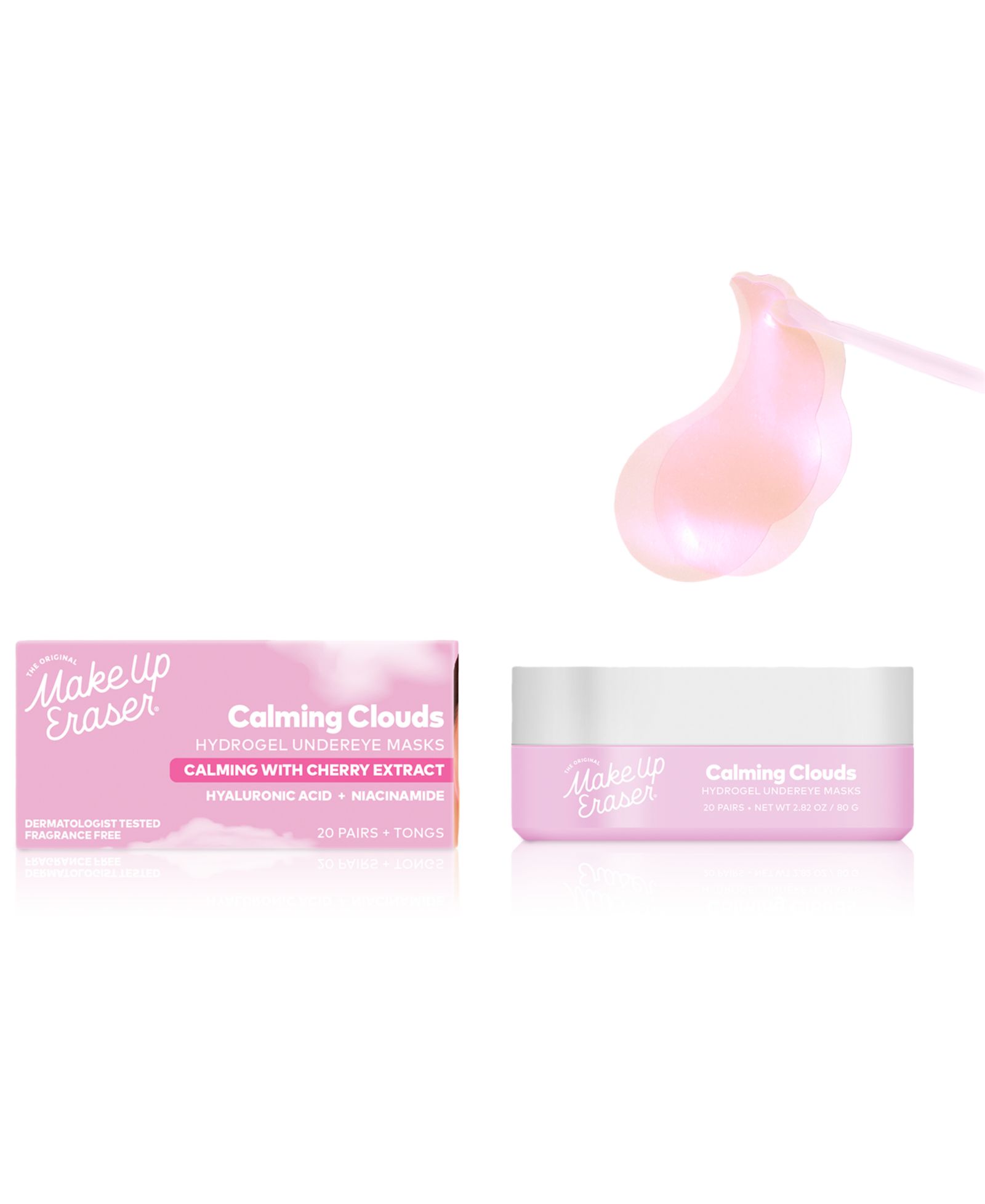 MakeUp Eraser Calming Clouds Hydrogel Undereye Masks, 20 Pairs