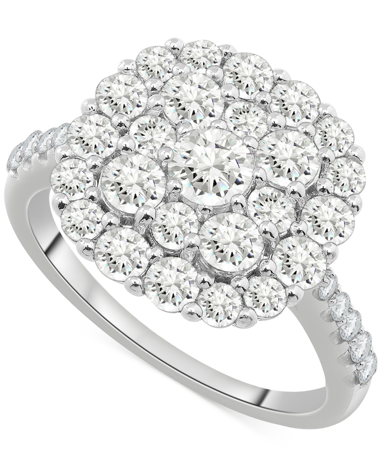 Кольцо Wrapped in Love™ с бриллиантовым кластером в белом или желтом золоте 14k