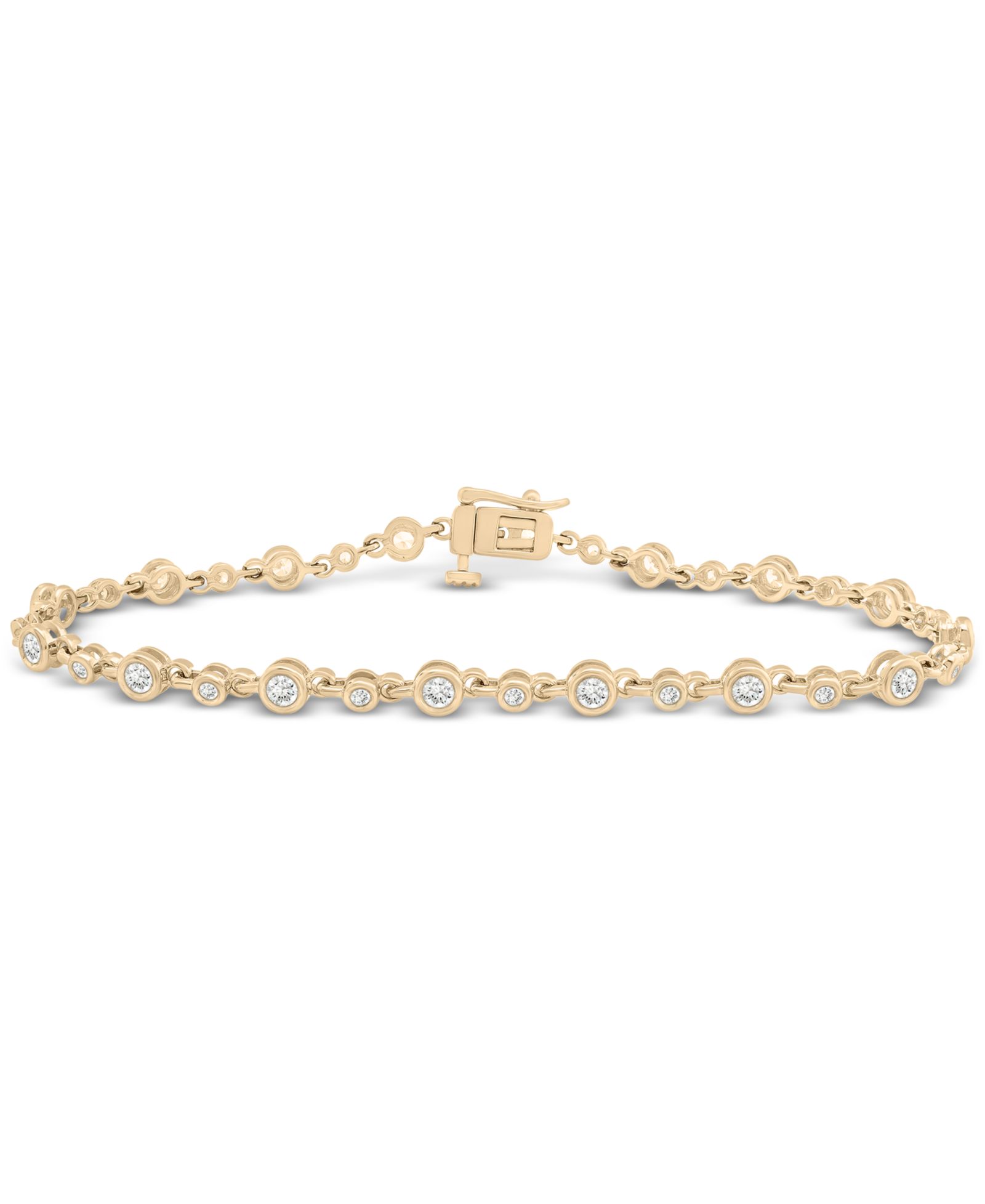 Браслет Wrapped in Love Diamond Bezel Tennis в 14k золоте