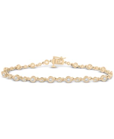 Wrapped in Love Diamond Bezel Tennis Bracelet (1 ct. t.w.) in 14k Gold or 14k White Gold, Exclusively at Macy's