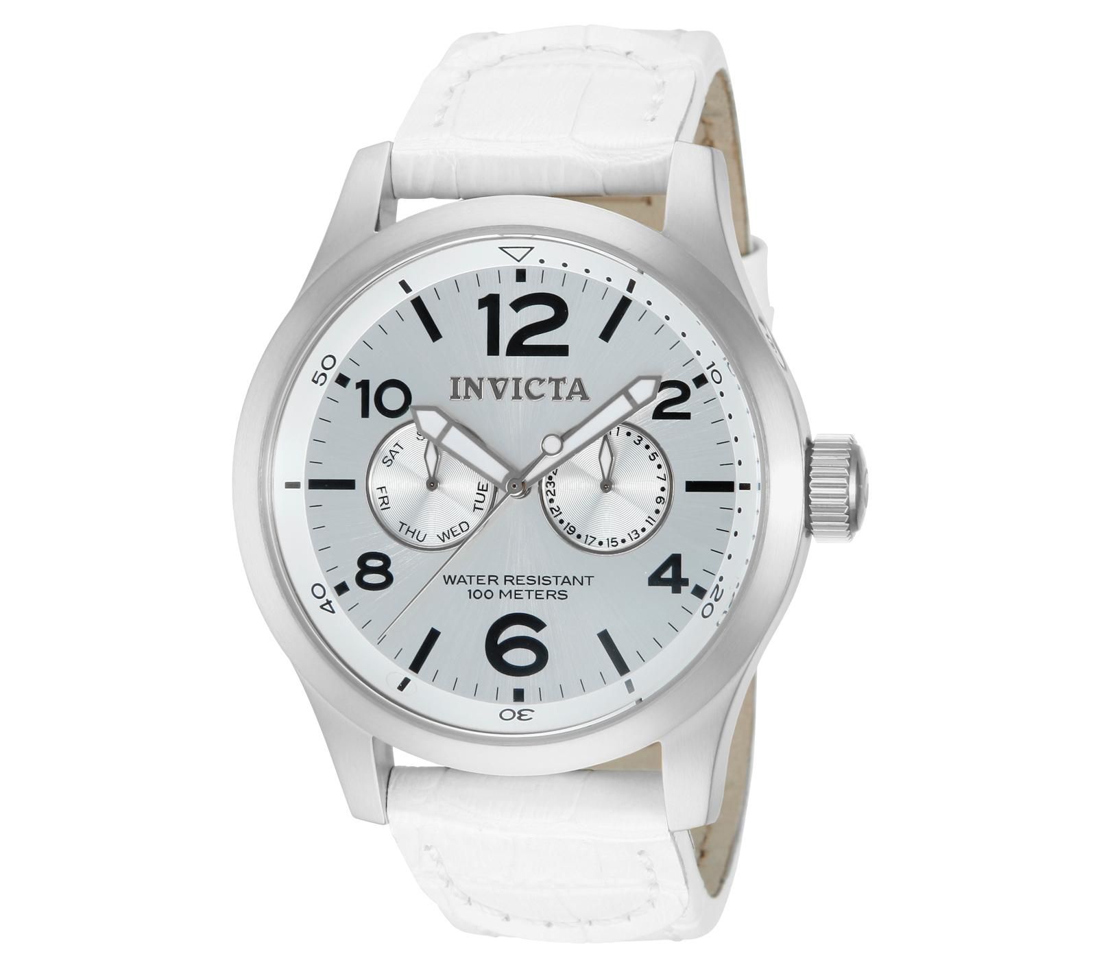 Invicta Men's 12170 Specialty Quartz 3 Hand Silver Dial Watch