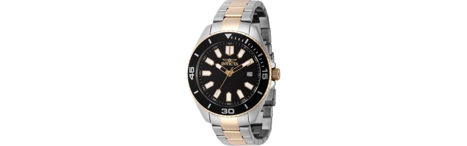 Invicta Men's 46319 Pro Diver Quartz 3 Hand Black Dial Watch