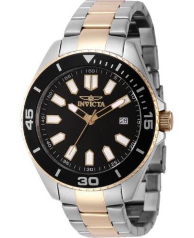 Мужские часы Invicta 46319 Pro Diver Quartz 3 Hand Black Dial