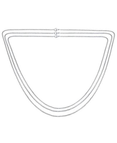 Набор из 3 колье Bling Jewelry Stainless Steel Rolo Chain, Silver, Gold, Black