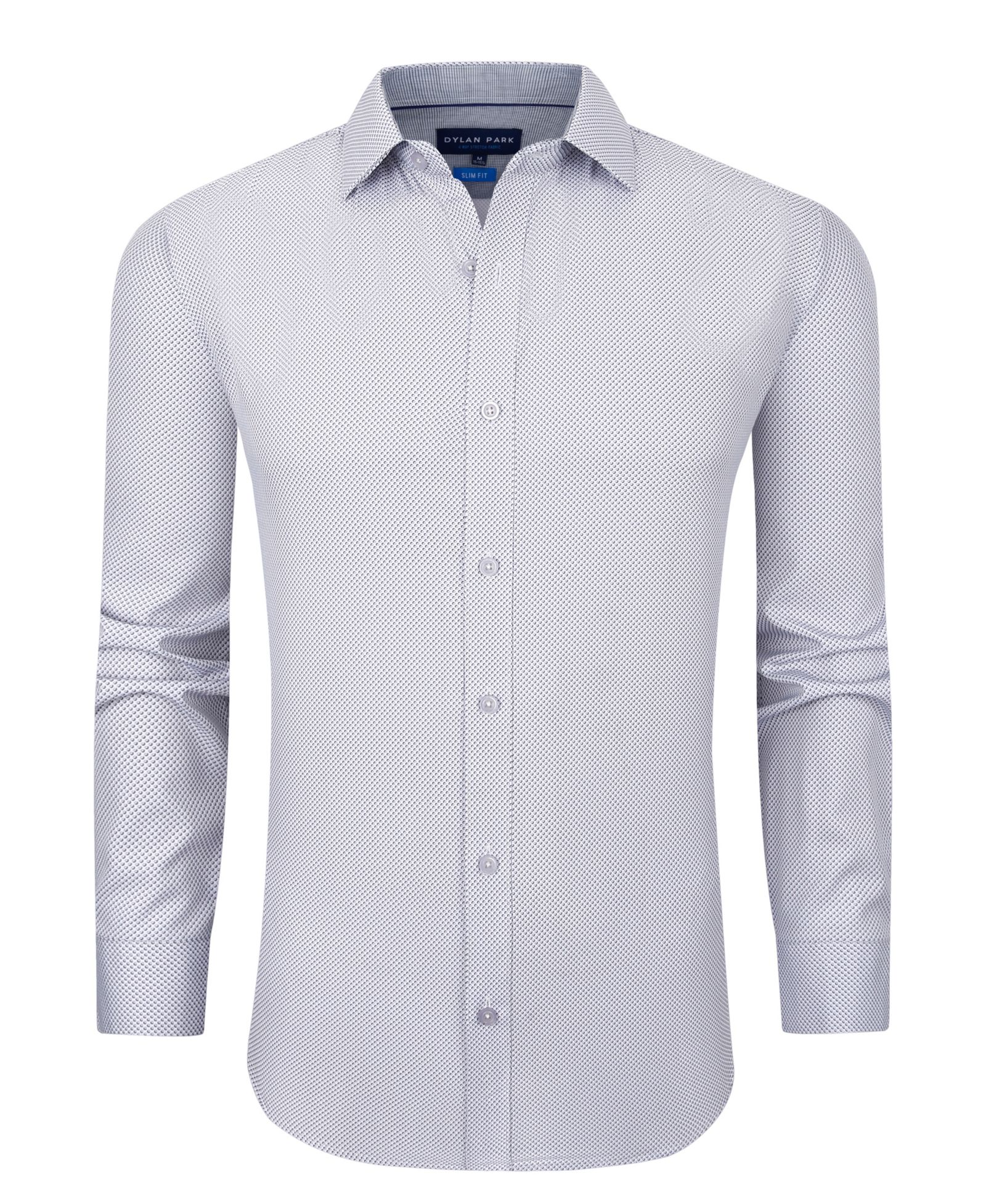 Dylan Park Men's Four Way Stretch Plaid Button Down Dress Shirt