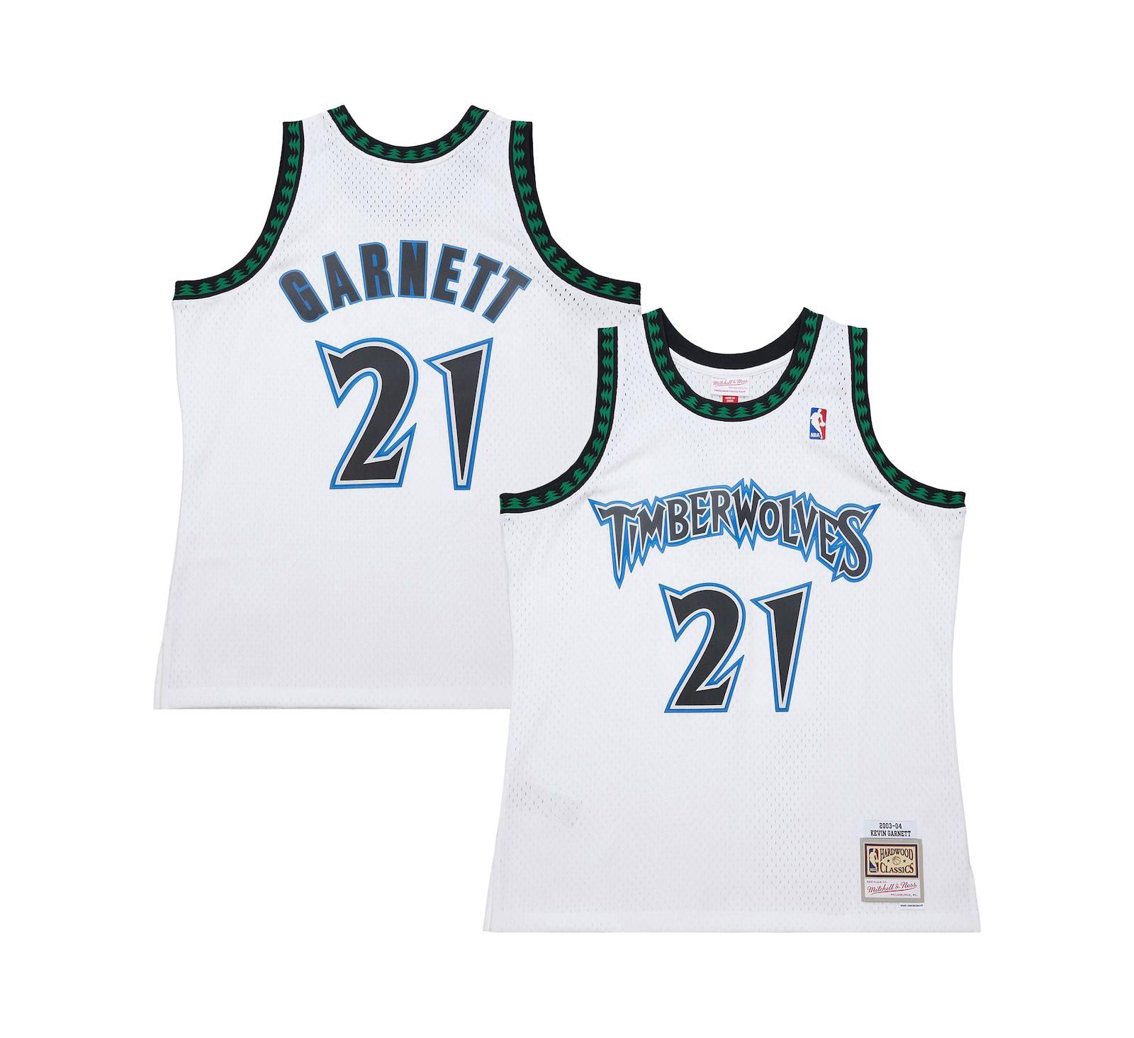 Джерси Mitchell & Ness Men's Kevin Garnett White Minnesota Timberwolves 2003-04 Swingman