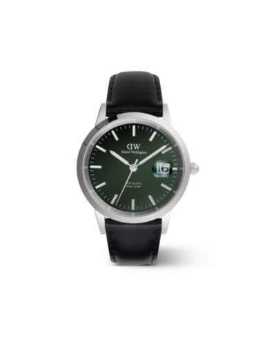 Daniel Wellington Мужские автоматические часы из черной кожи, 40mm