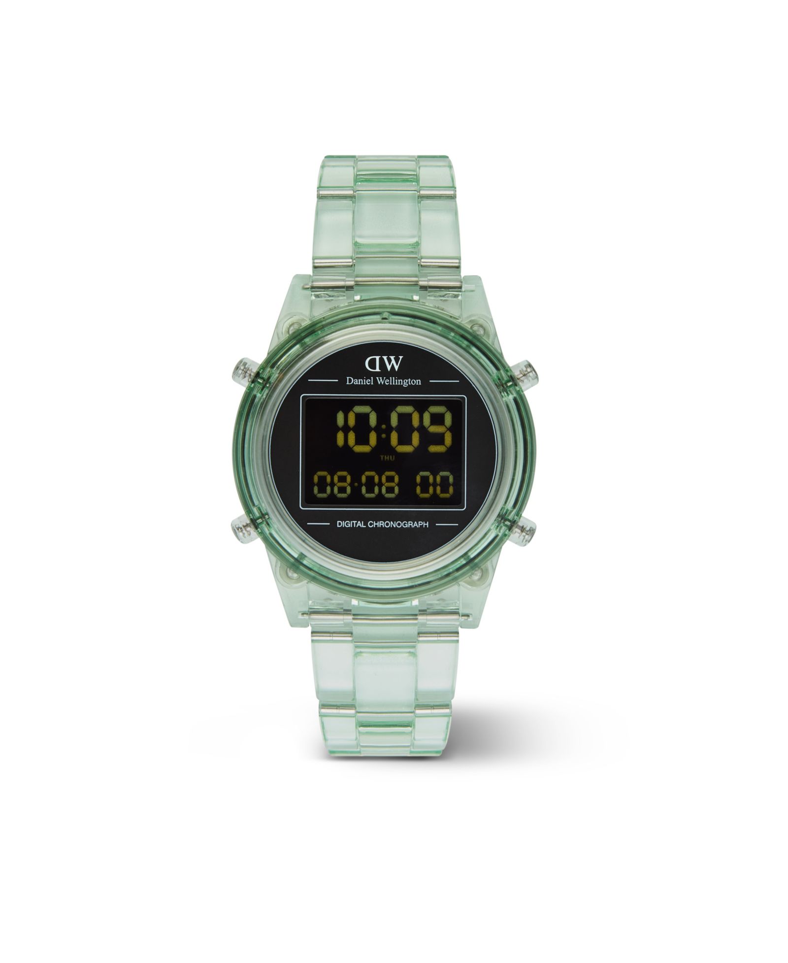 Женские часы Daniel Wellington Chronograph Green Plastic 36mm