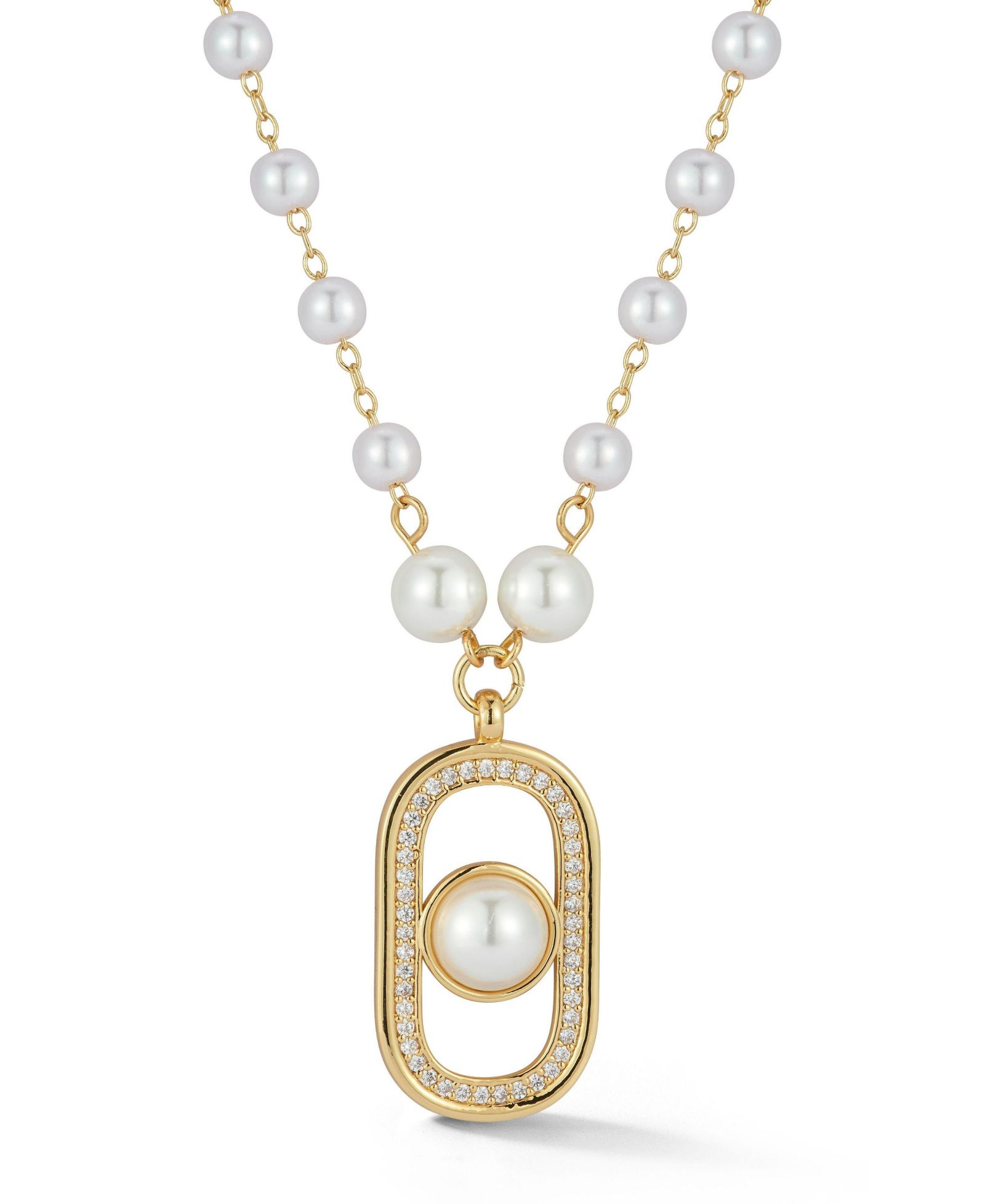 Подвеска Rachel Zoe Plated Pearl Tag