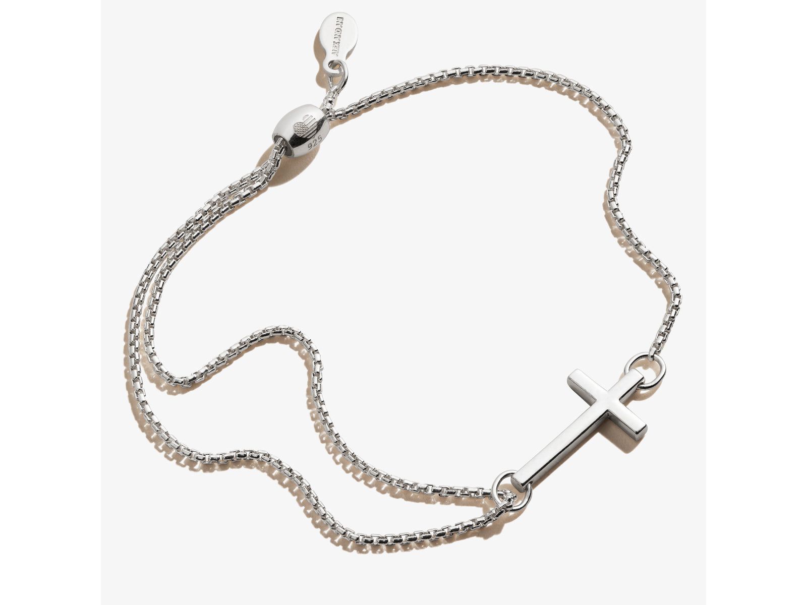 браслет Alex and Ani cross pull chain