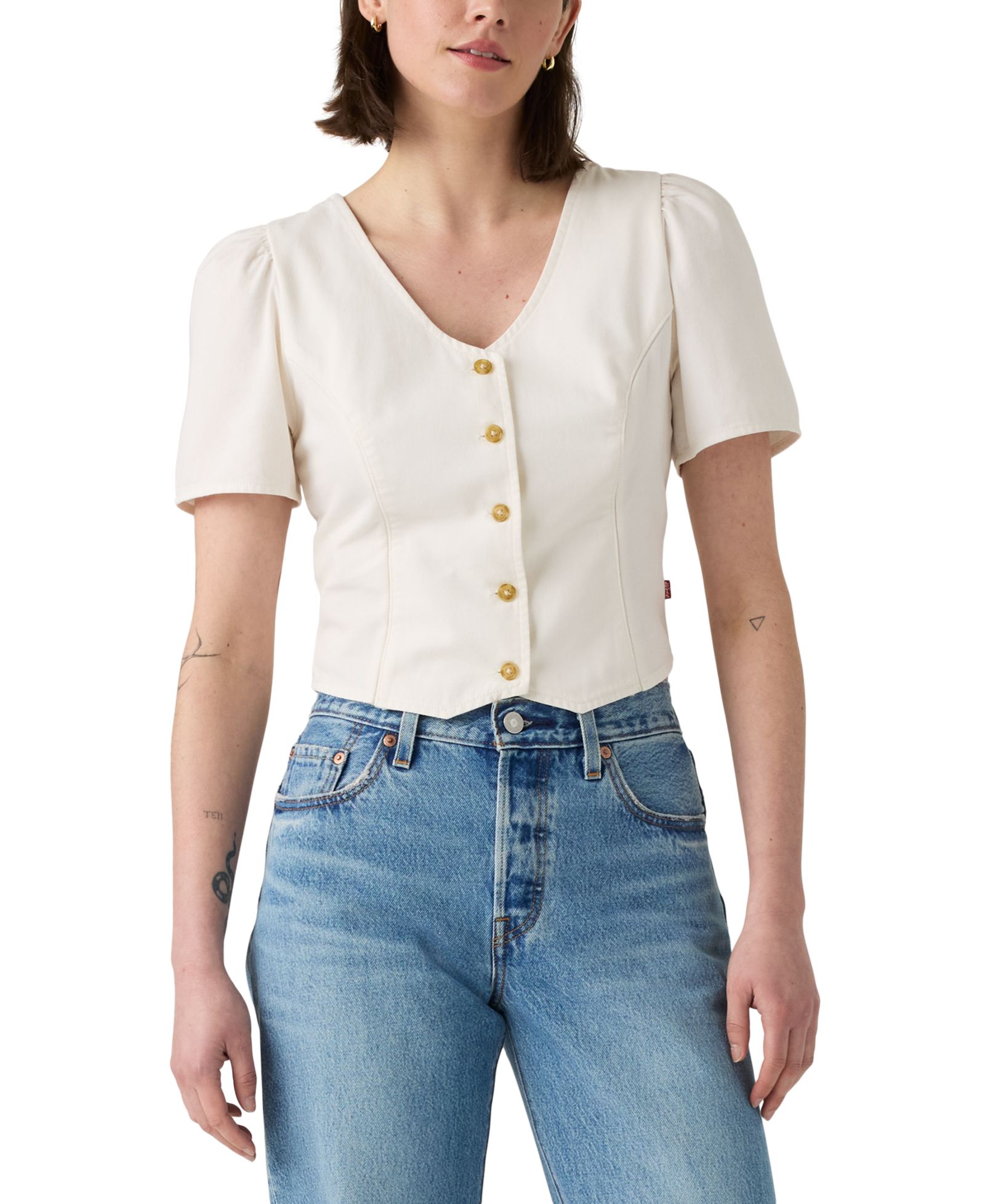Levi's женская блузка Moxie с коротким рукавом