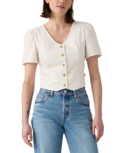 Levi's Женская джинсовая блузка Moxie Cotton Short-Sleeve