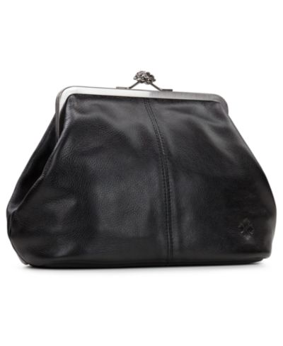 Patricia Nash Sofia Small Leather Kisslock Frame Clutch