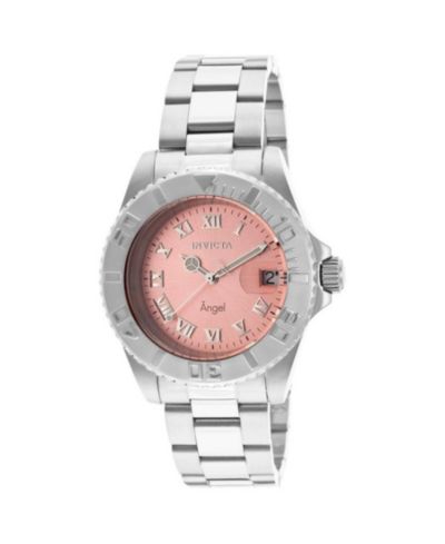 Женские часы Invicta 14360 Angel Quartz 3 Hand Pink Dial