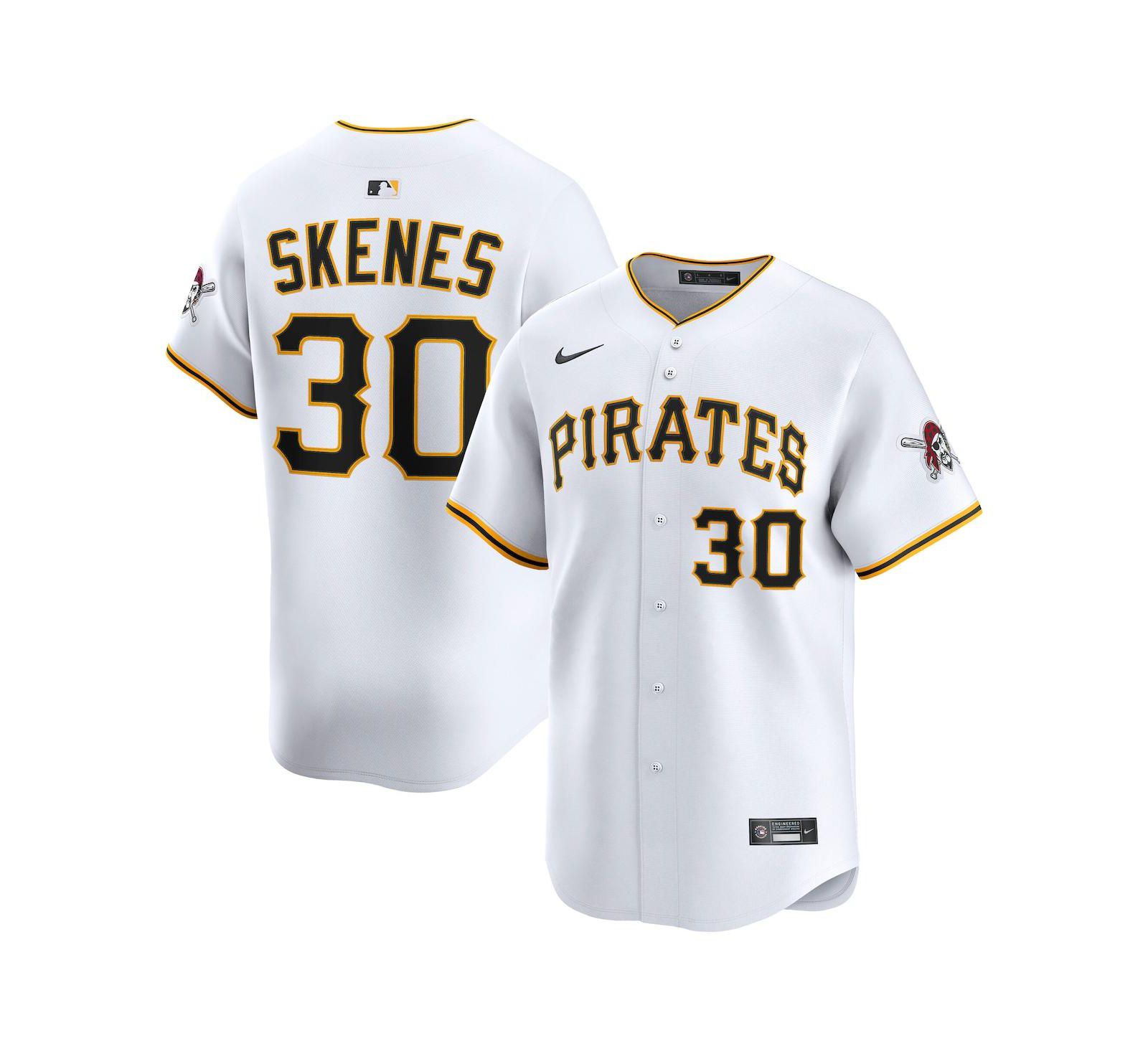 Nike Мужская джерси Paul Skenes White Pittsburgh Pirates Alternate Limited Player