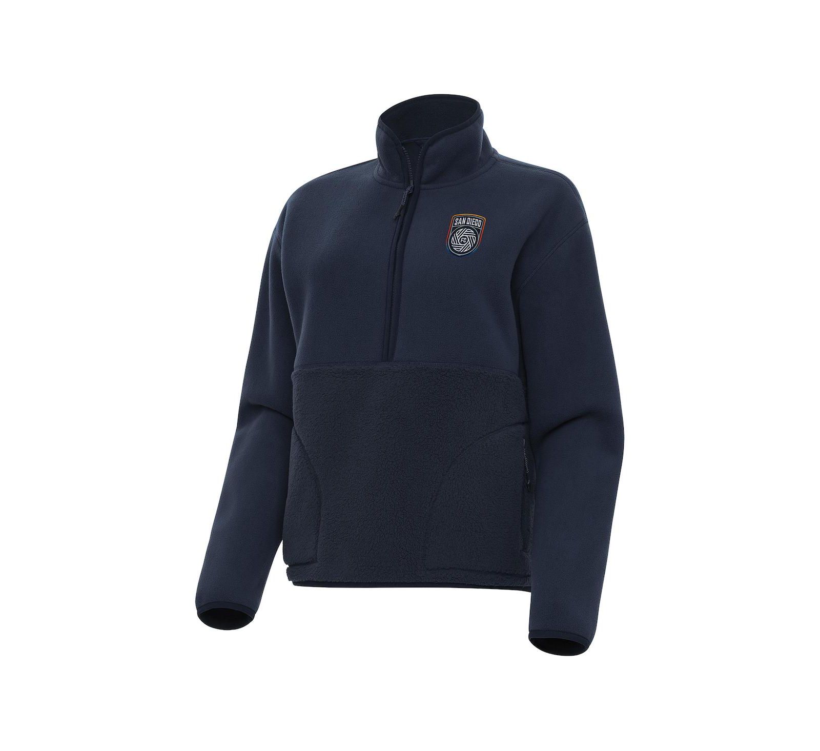 Женский свитшот Antigua Navy San Diego FC Figure Half-Zip