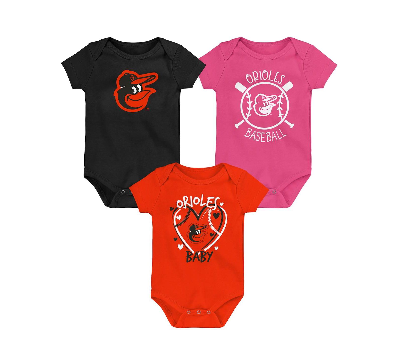 Набор боди Outerstuff Infant 3-Pack Baltimore Orioles Slide Home