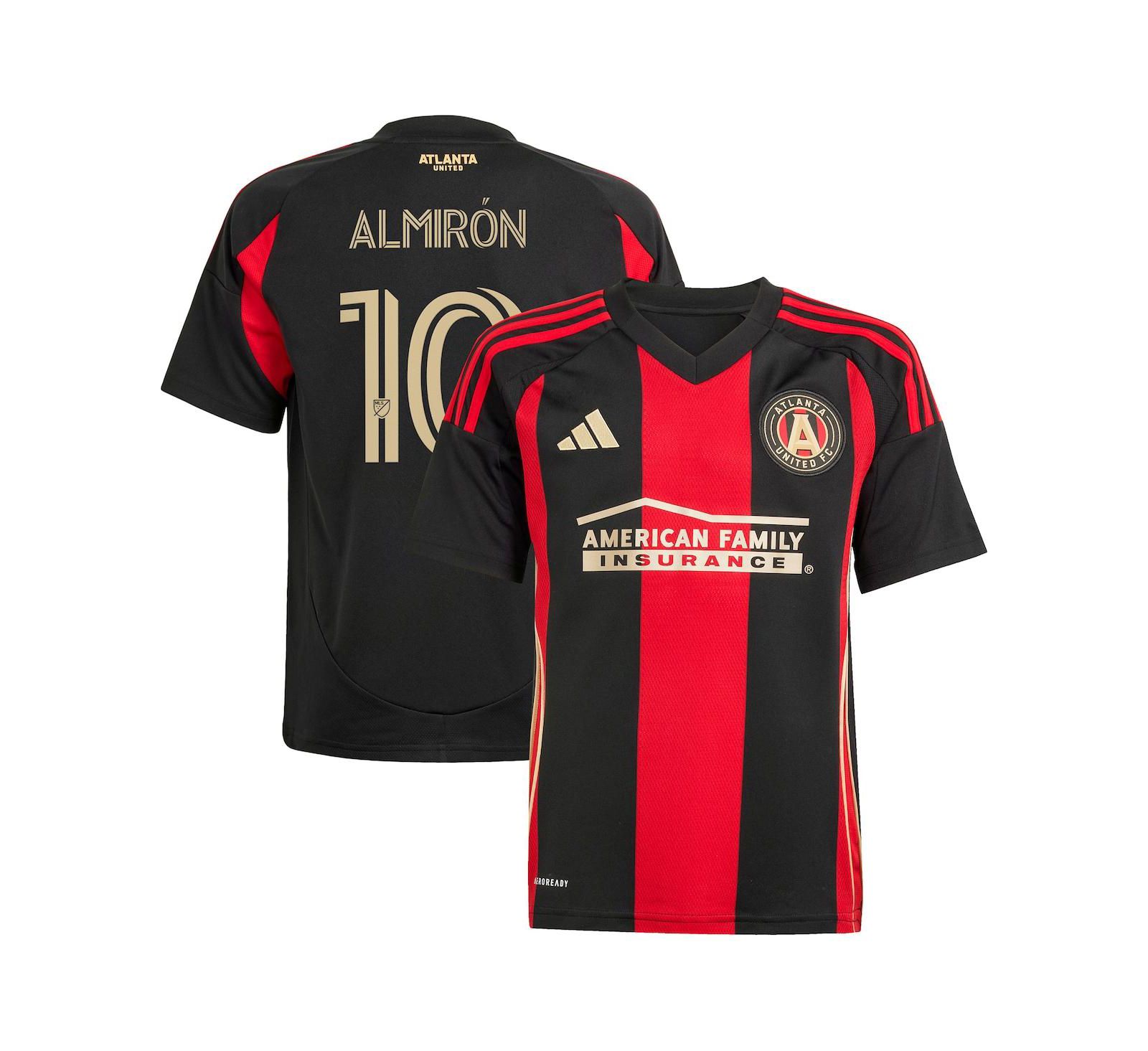 Adidas детская джерси Miguel Almiron Black Atlanta United FC 2025 The Connector Replica Player