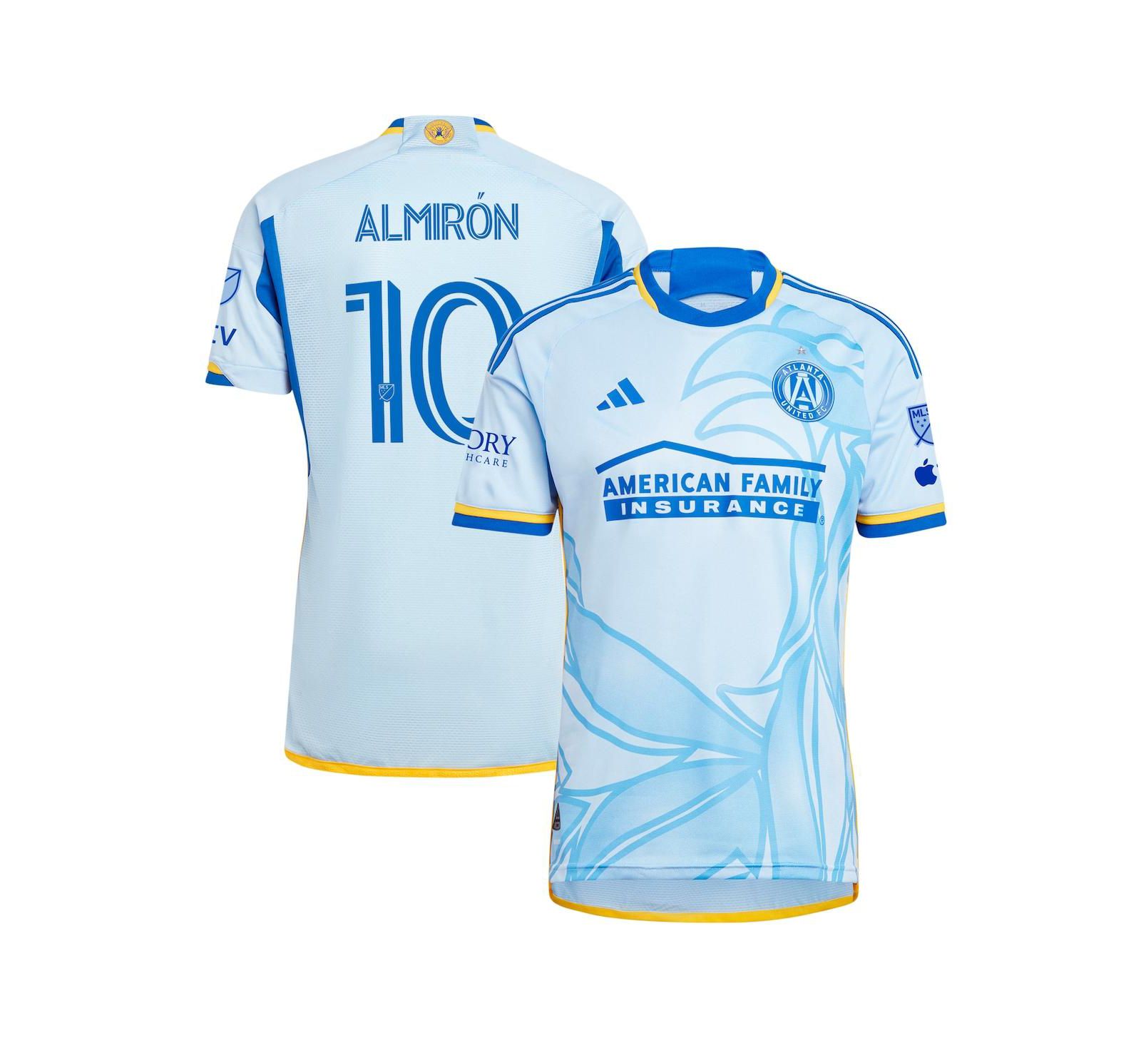 Adidas Men's Miguel Almiron Light Blue Atlanta United FC 2024 The Resurgens Kit Authentic Player Jersey