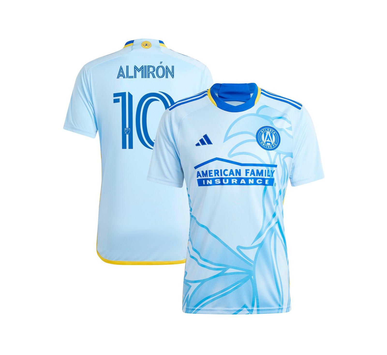 Adidas Men's Miguel Almiron Light Blue Atlanta United FC 2024 The Resurgens Kit Replica Player Jersey
