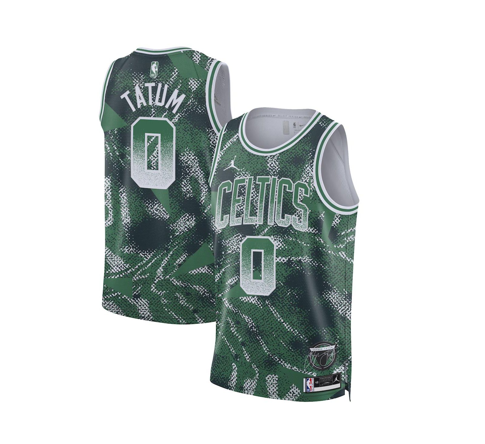 Nike джерси Jayson Tatum Green Boston Celtics 2025 Select Series Swingman для мужчин и женщин