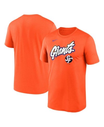 Nike Men's Orange San Francisco Giants 2025 City Connect Team Phrase Legend Performance T-Shirt