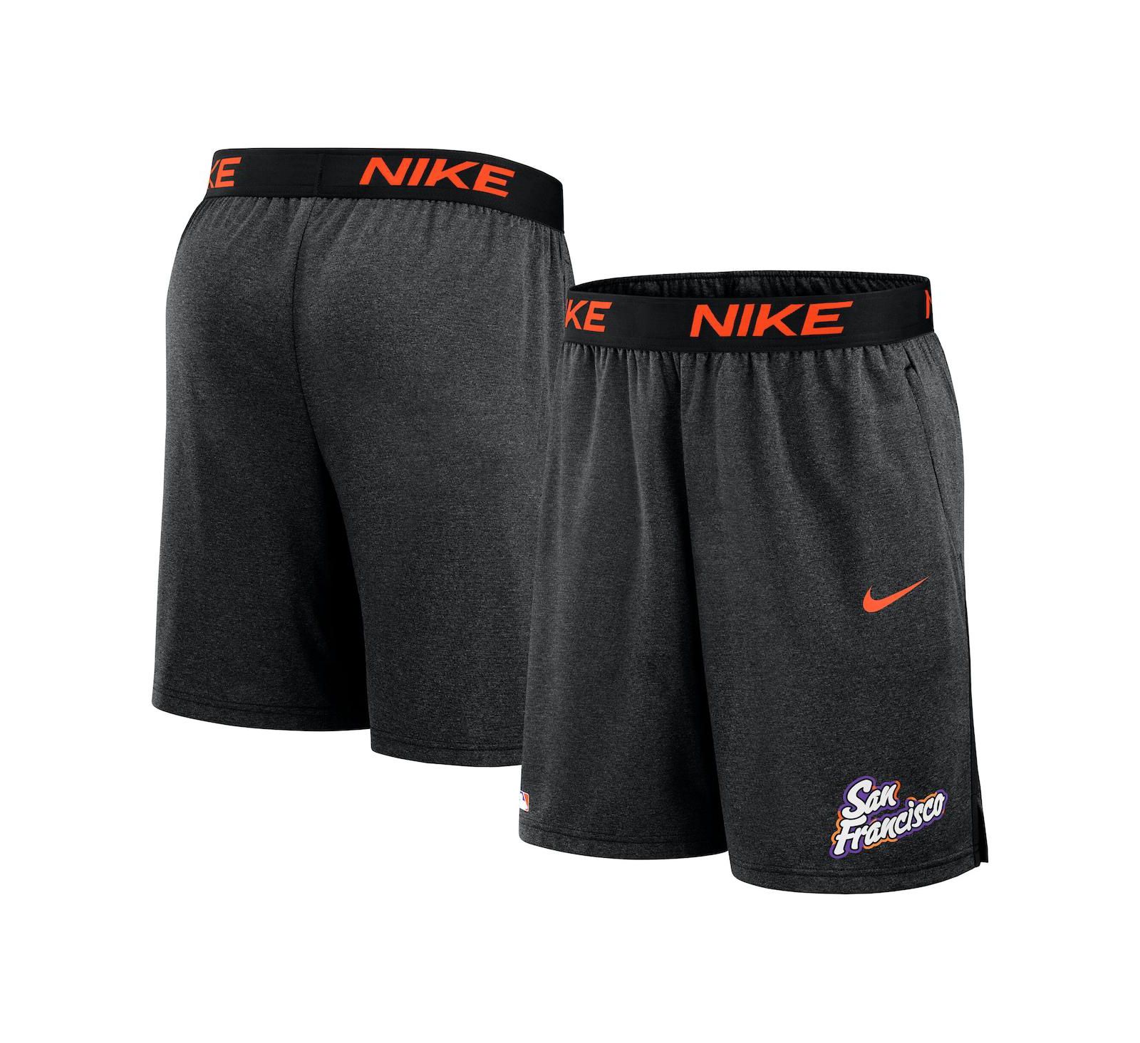 Nike Men's Black San Francisco Giants 2025 City Connect Authentic Collection Knit Shorts