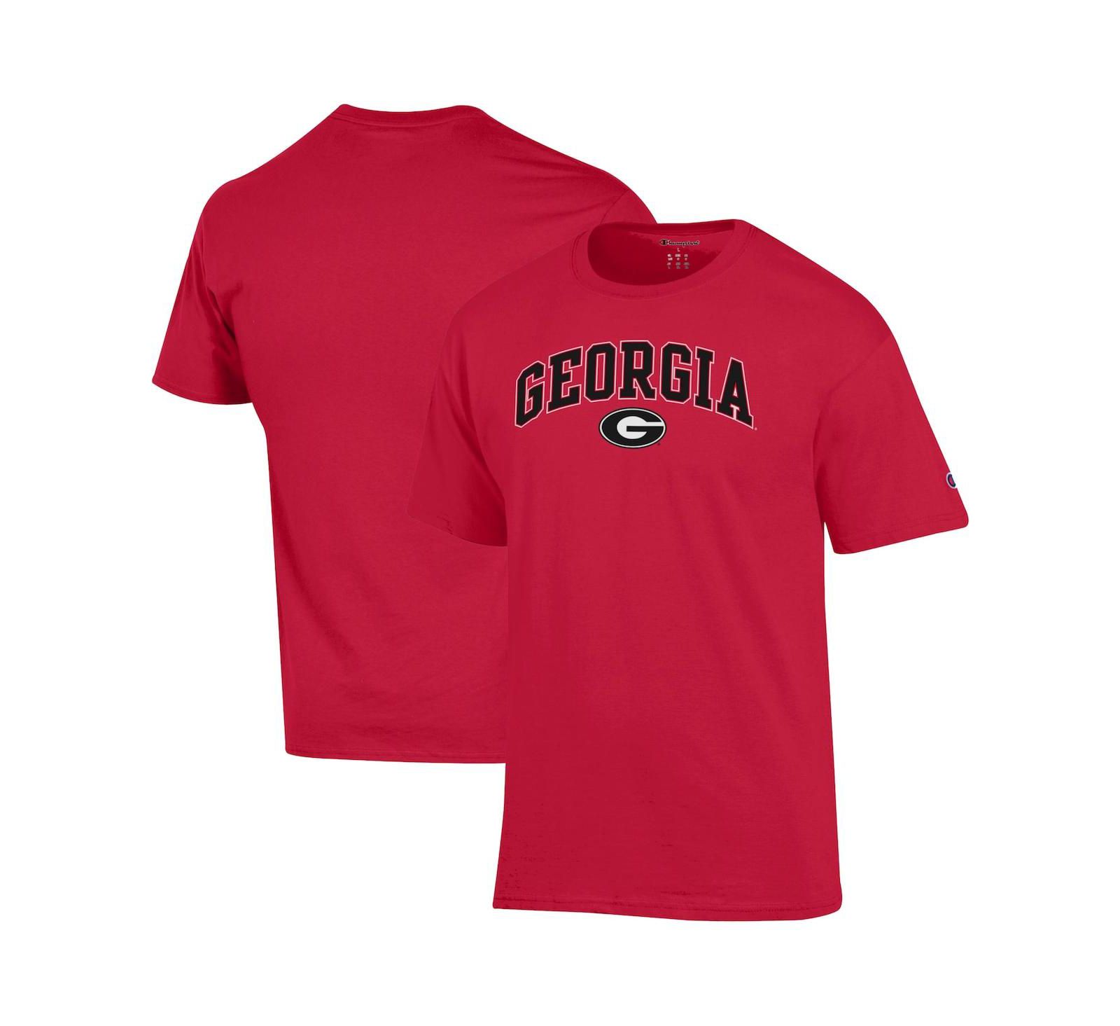 Champion Men's Red Georgia Bulldogs Arch Over Logo T-Shirt